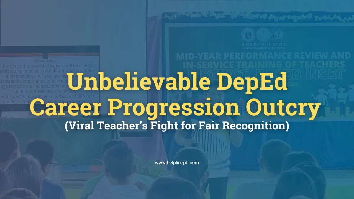 Veteran DepEd teacher during her career-progression struggle featured on HelplinePH.com