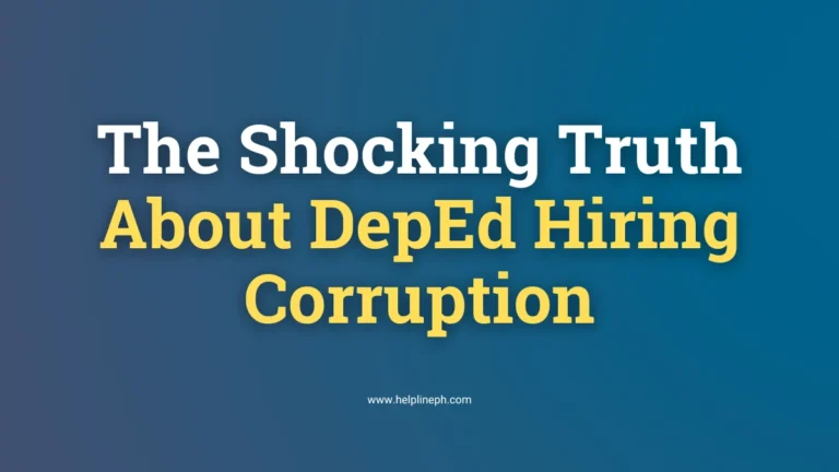 DepEd hiring corruption pay-to-play teaching positions – HelplinePH.com