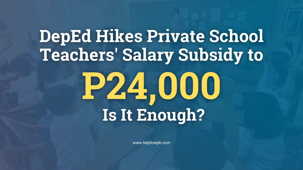 Private school classroom in the Philippines with DepEd salary subsidy news for 2025