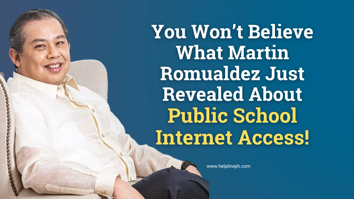 Martin Romualdez supports free internet for public schools in the Philippines