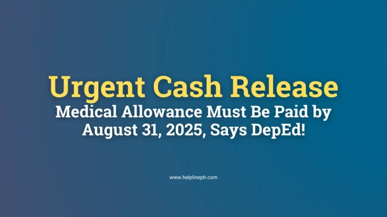 DepEd memorandum for medical allowance cash release by August 31, 2025