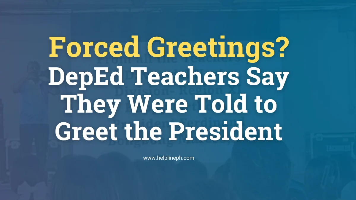 DepEd teachers in Davao del Norte forced to greet President Marcos on his birthday video