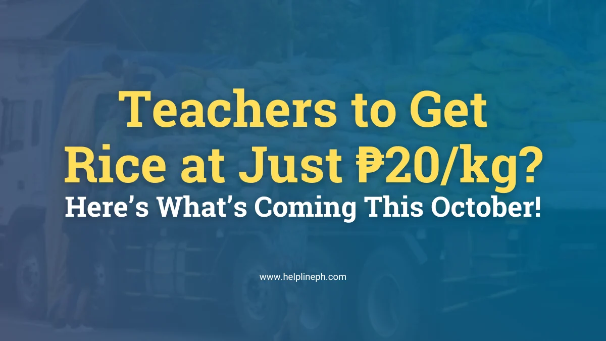 Truck loaded with rice for ₱20/kg rice program for teachers, part of DepEd and DA's October 2025 rollout.