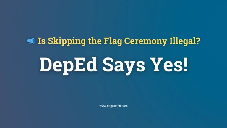 DepEd confirms students and teachers must attend flag ceremony in school