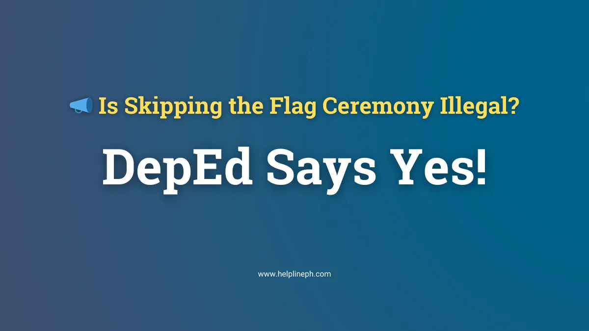 DepEd confirms students and teachers must attend flag ceremony in school