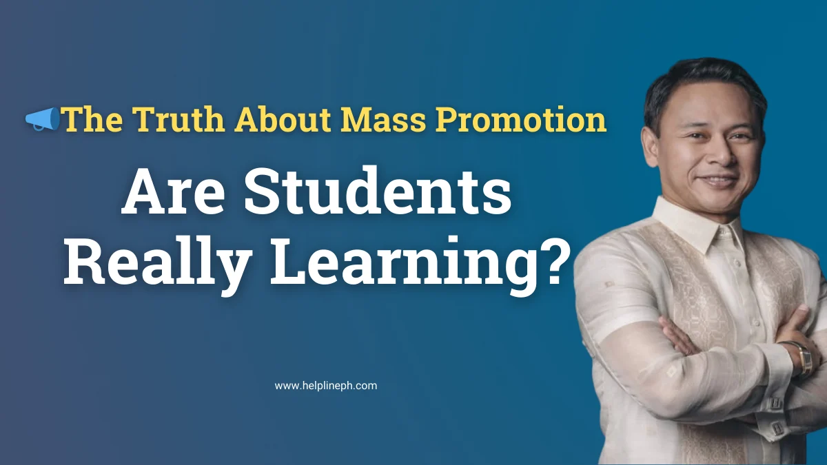 Mass promotion in Philippine schools showing students passing grades but struggling to learn