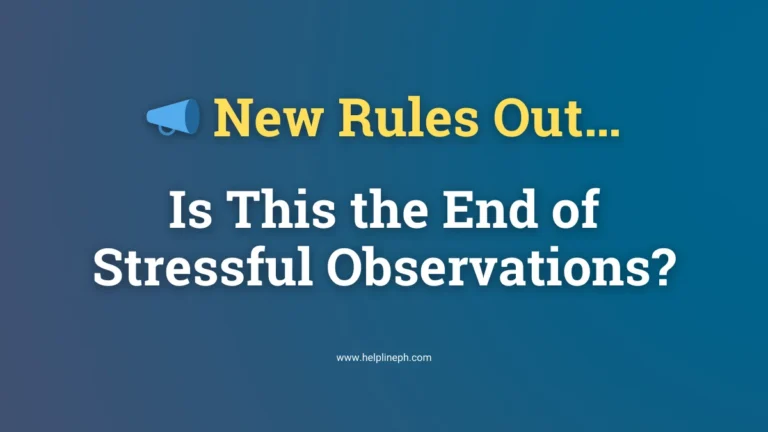 New DepEd rules aim to end stressful classroom observations for teachers