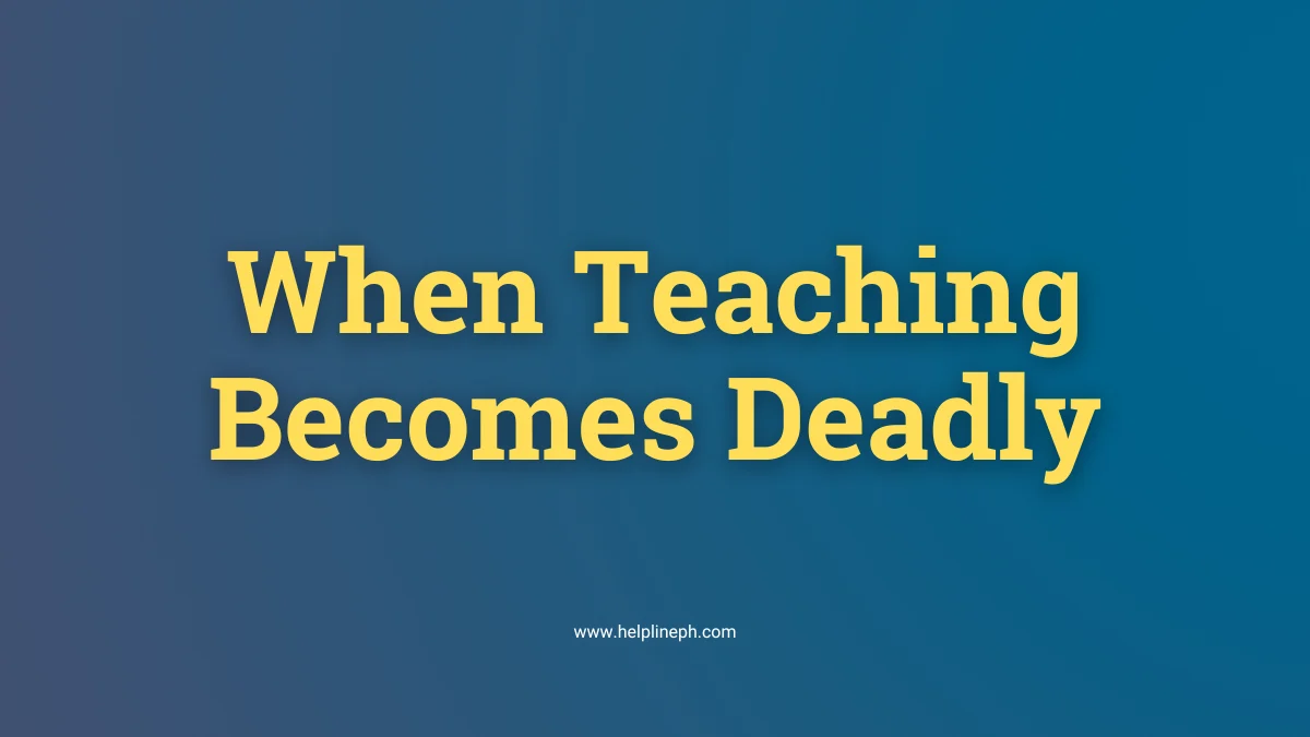 Teacher collapses during classroom observation in Muntinlupa City