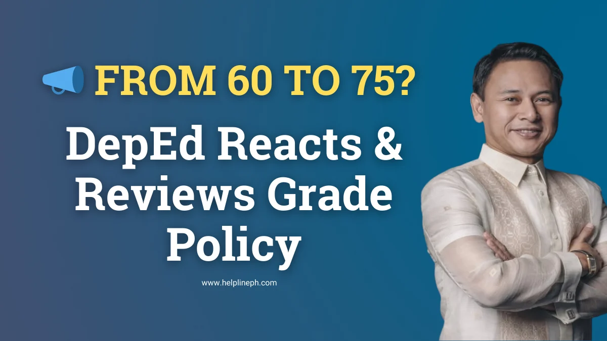 DepEd reviews grade transmutation policy showing score change from 60 to 75 to stop mass promotion
