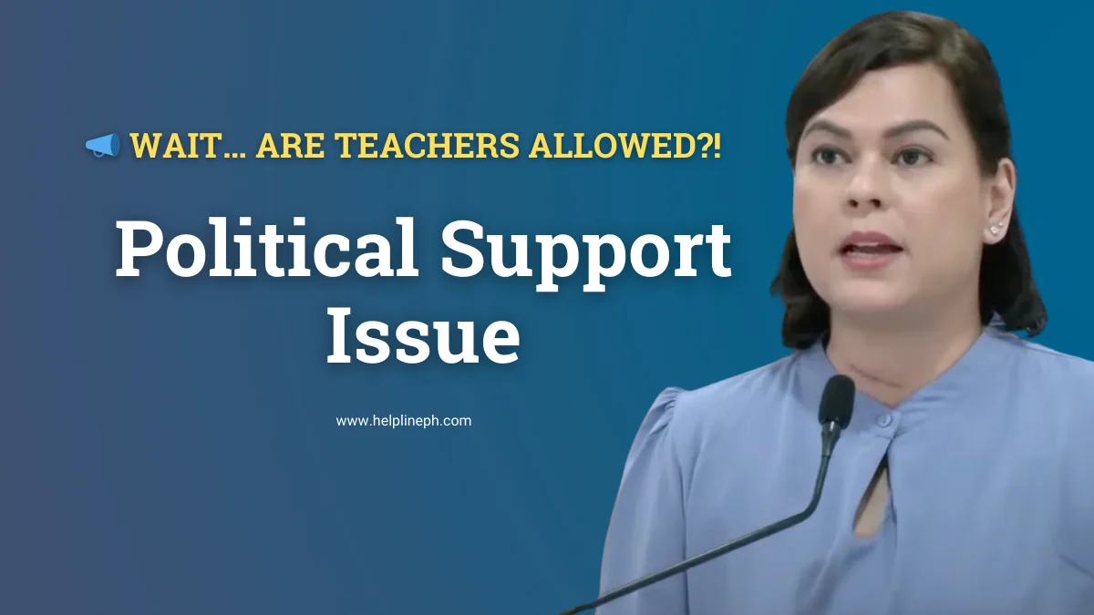 Teachers ethics code Philippines warning about political support for 2028 presidential elections