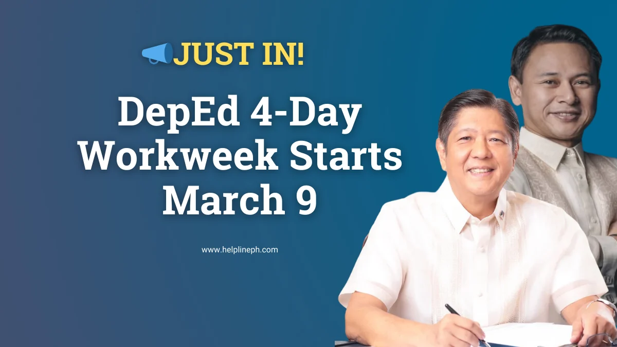 DepEd 4-day workweek announcement starting March 9 for administrative staff in the Philippines