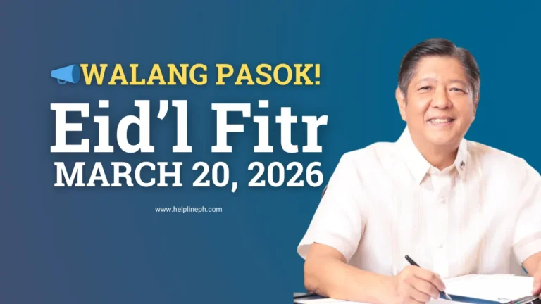 Eid’l Fitr March 20, 2026 declared a regular holiday in the Philippines