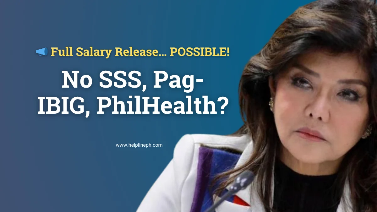 Full salary release possible in the Philippines with no SSS, Pag-IBIG, and PhilHealth deductions proposal