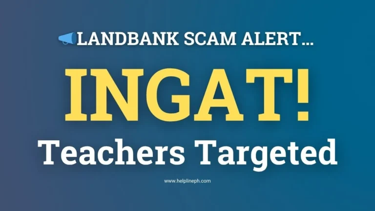 Thumbnail showing Landbank scam alert with the words Ingat and Teachers Targeted